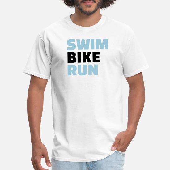 Swim bike run' Men's T-Shirt | Spreadshirt